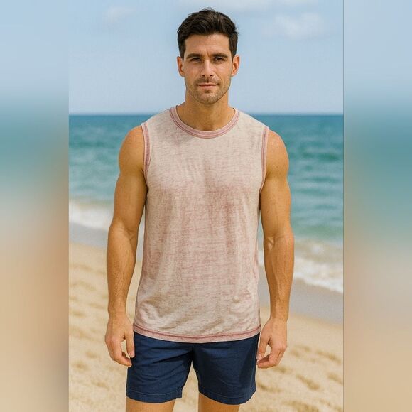 Burnout Purple Tank Top M Sleeveless Lightweight Casual Gym Workout Summer - Picture 1 of 7